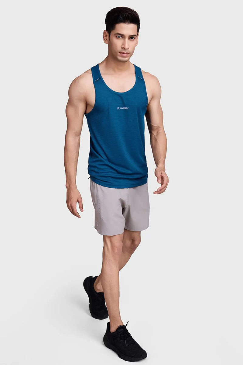 Checks Running Tank Teal by Fuaark Nz