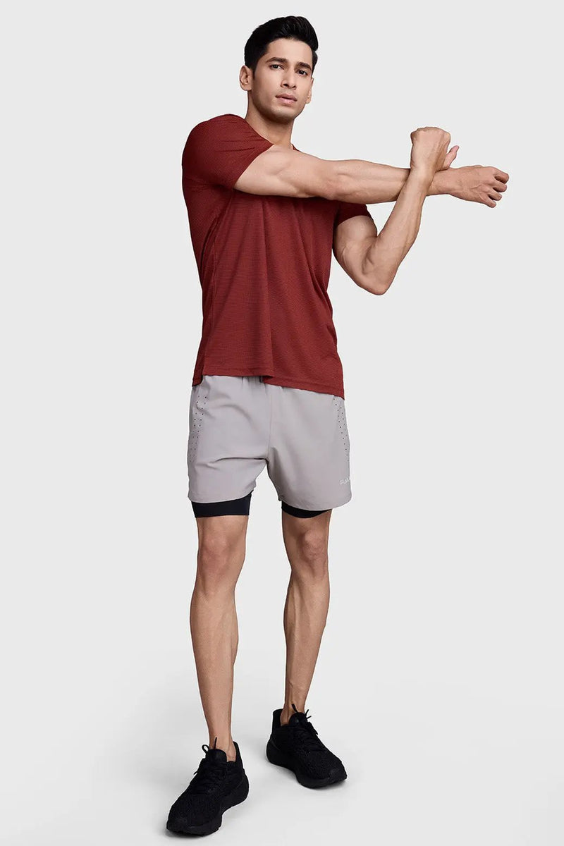 Checks Running T-shirt Salsa by Fuaark Nz