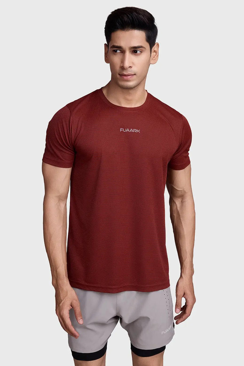 Checks Running T-shirt Salsa by Fuaark Nz