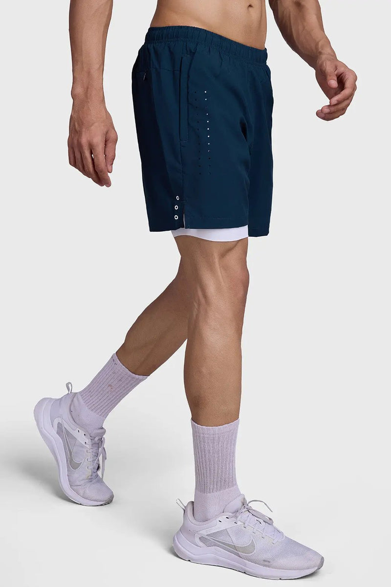 2 in 1 Laser Shorts Pine Green by Fuaark Nz