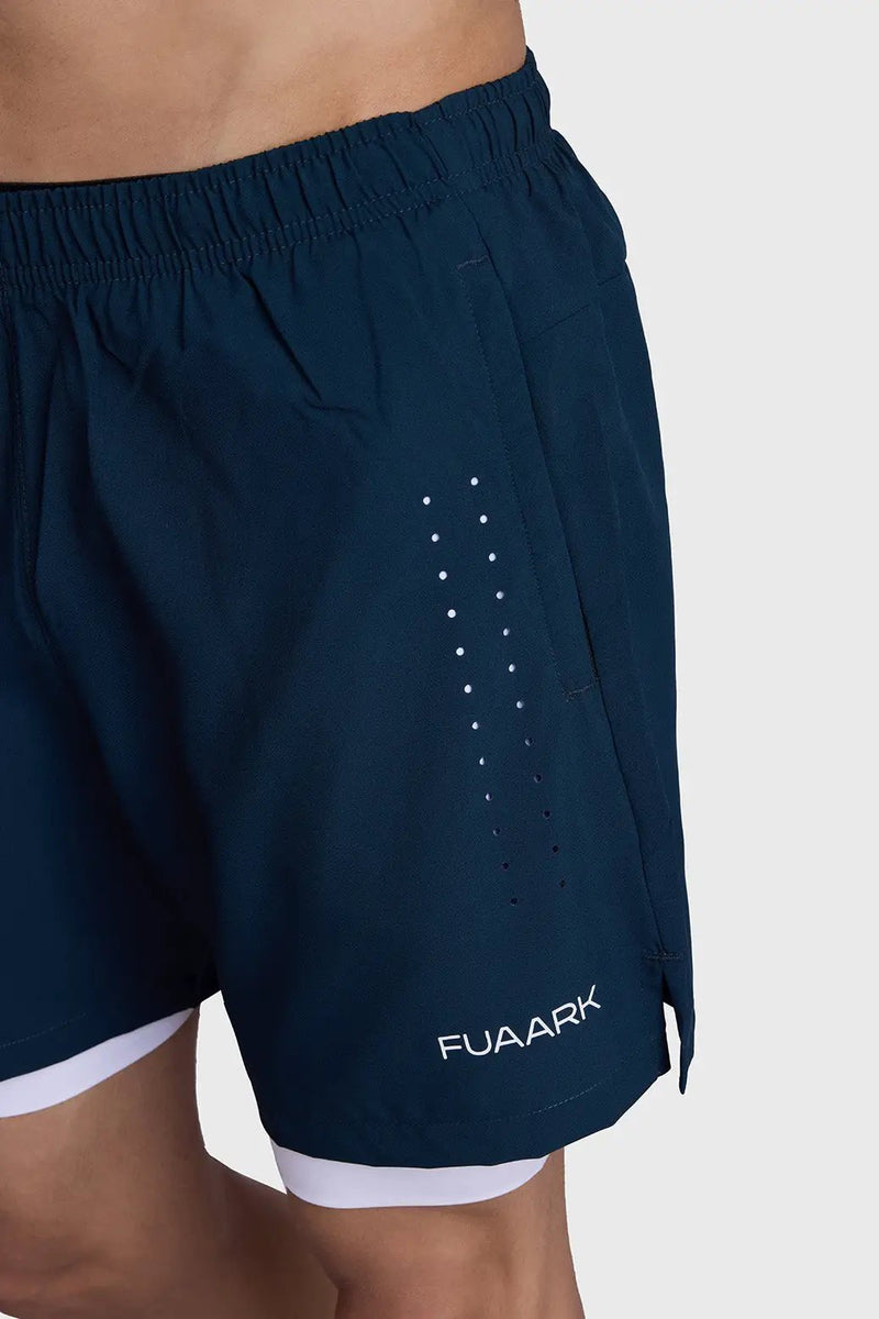 2 in 1 Laser Shorts Pine Green by Fuaark Nz
