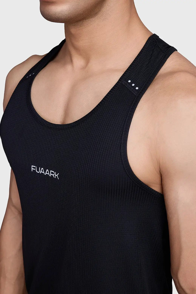 Checks Running Tank Black by Fuaark Nz