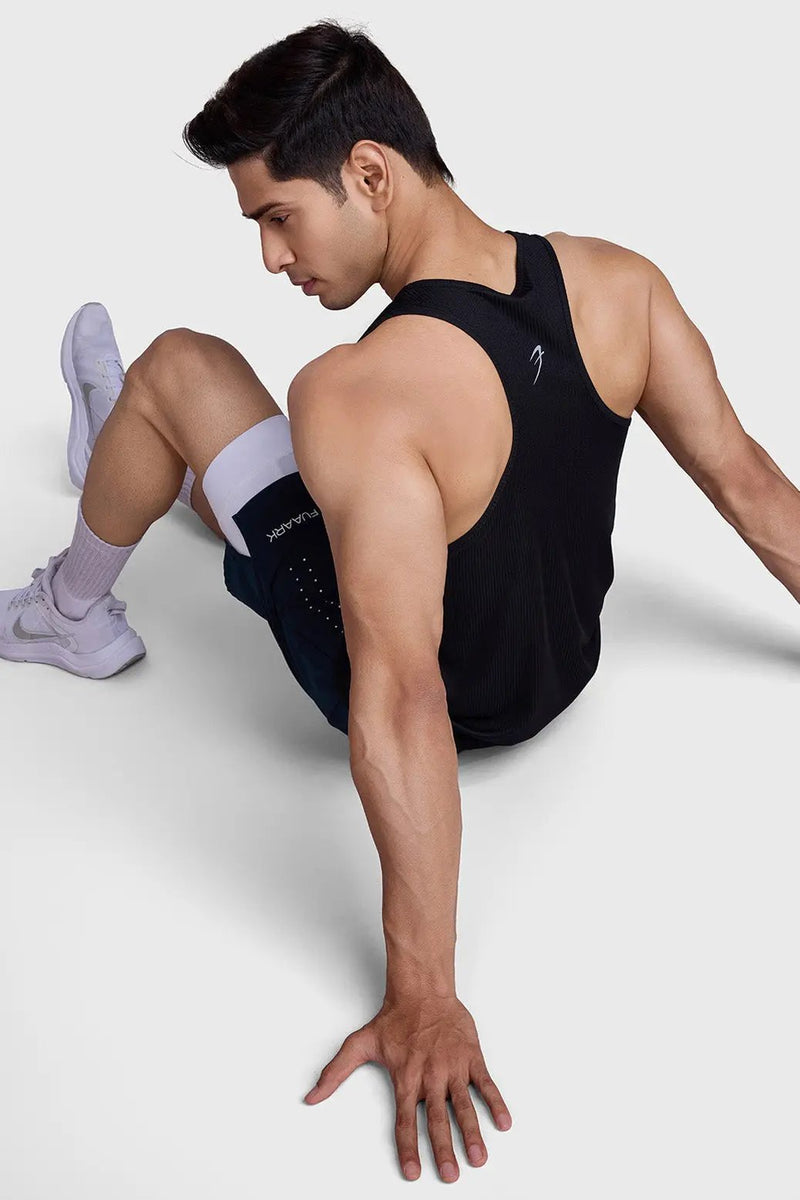 Checks Running Tank Black by Fuaark Nz