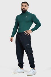 High Neck Compression Full Sleeves T-shirt Emerald by Fuaark Nz
