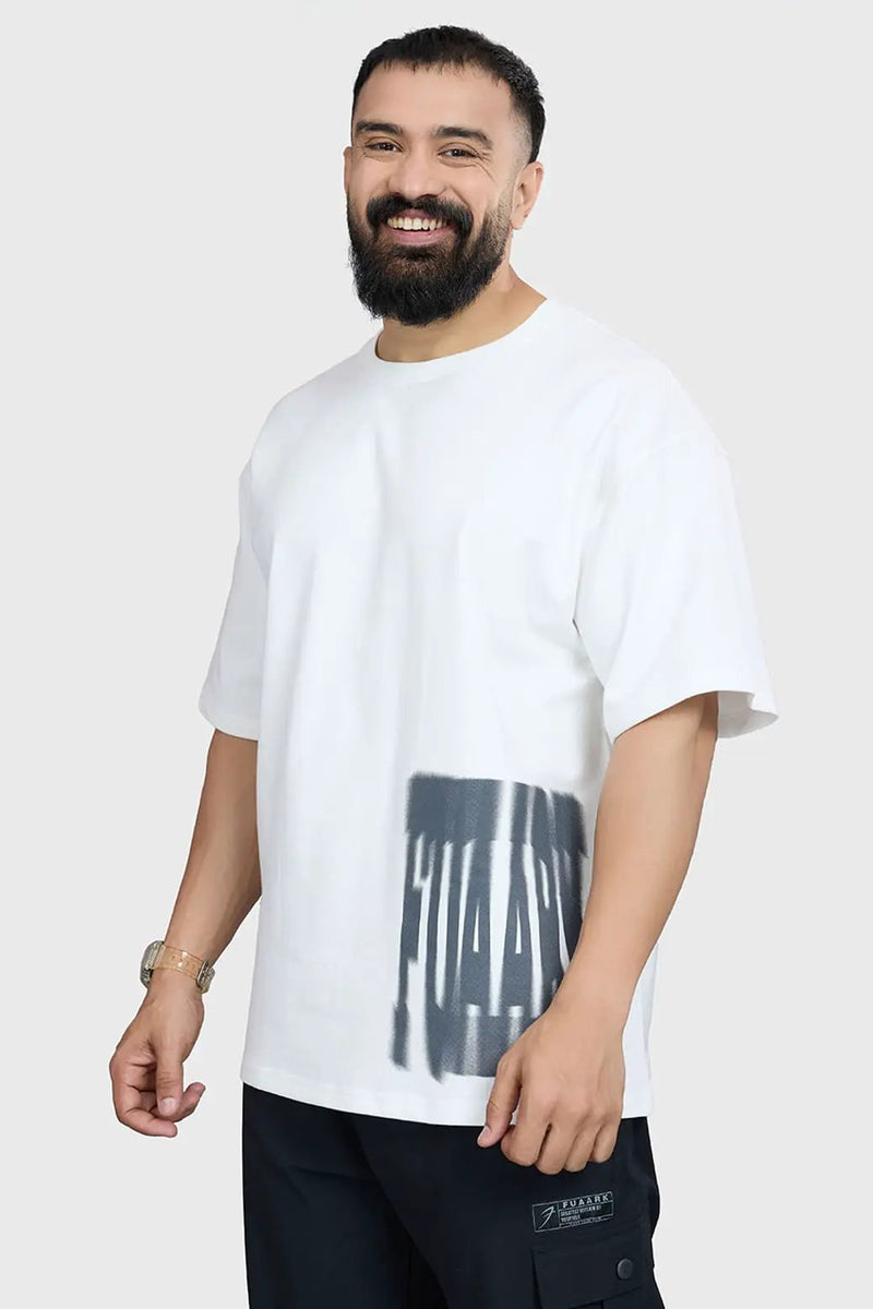 Gorilla Oversized T-shirt White by Fuaark Nz