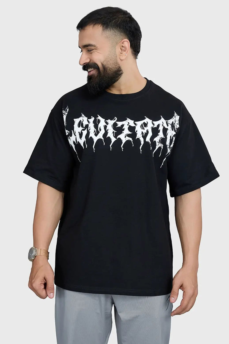 Levitate Oversized T-shirt Black by Fuaark Nz