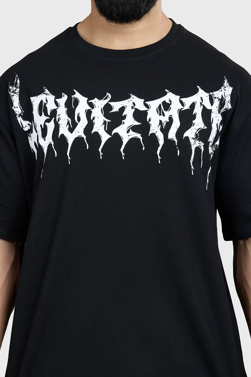 Levitate Oversized T-shirt Black by Fuaark Nz