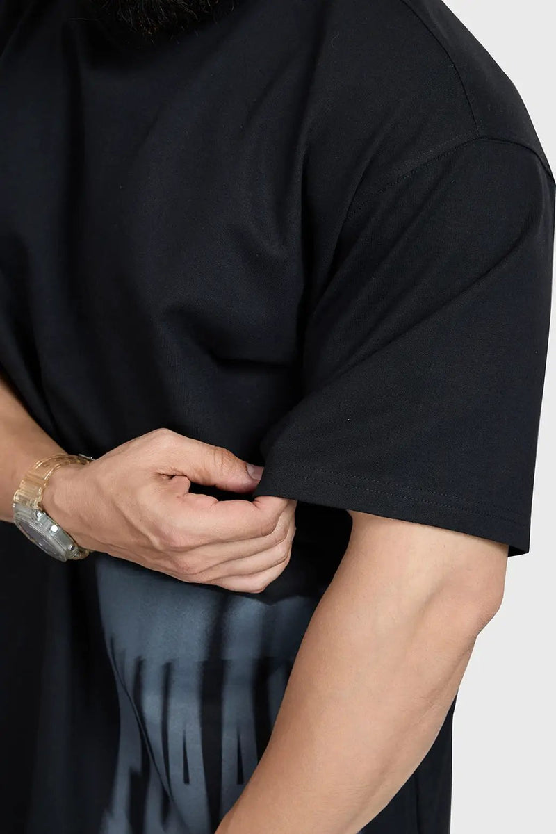 Gorilla Oversized T-shirt Black by Fuaark Nz
