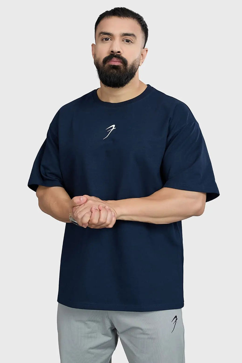 Ignite Oversized T-shirt Navy by Fuaark Nz