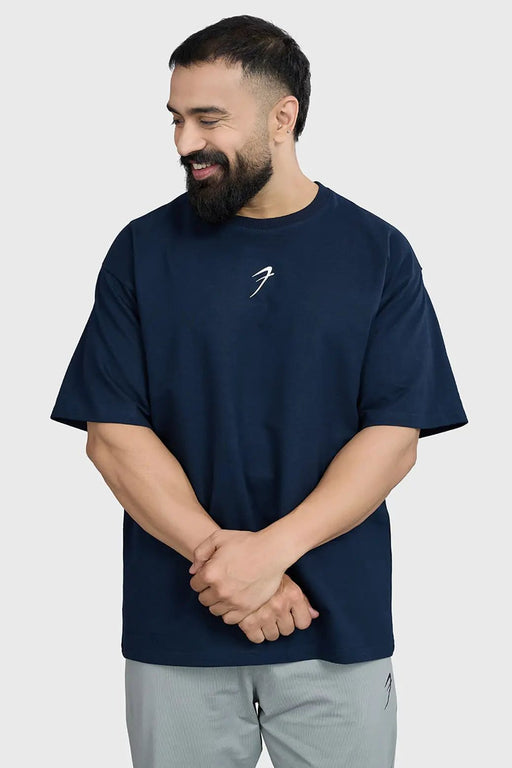 Ignite Oversized T-shirt Navy by Fuaark Nz