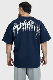 Ignite Oversized T-shirt Navy by Fuaark Nz