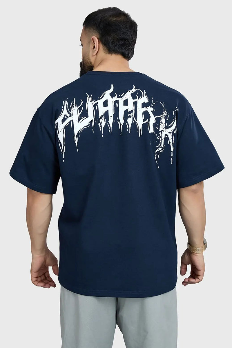 Ignite Oversized T-shirt Navy by Fuaark Nz