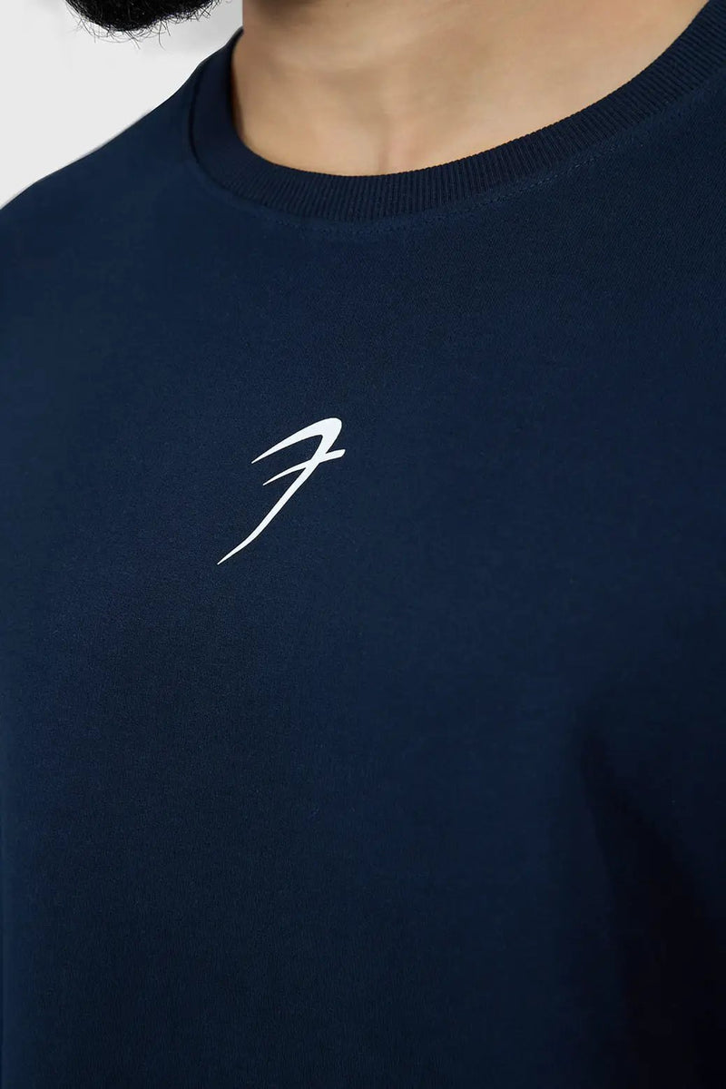 Ignite Oversized T-shirt Navy by Fuaark Nz