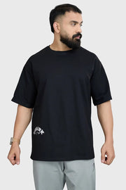 Bull Oversized T-shirt Black by Fuaark Nz