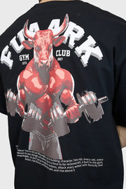 Bull Oversized T-shirt Black by Fuaark Nz