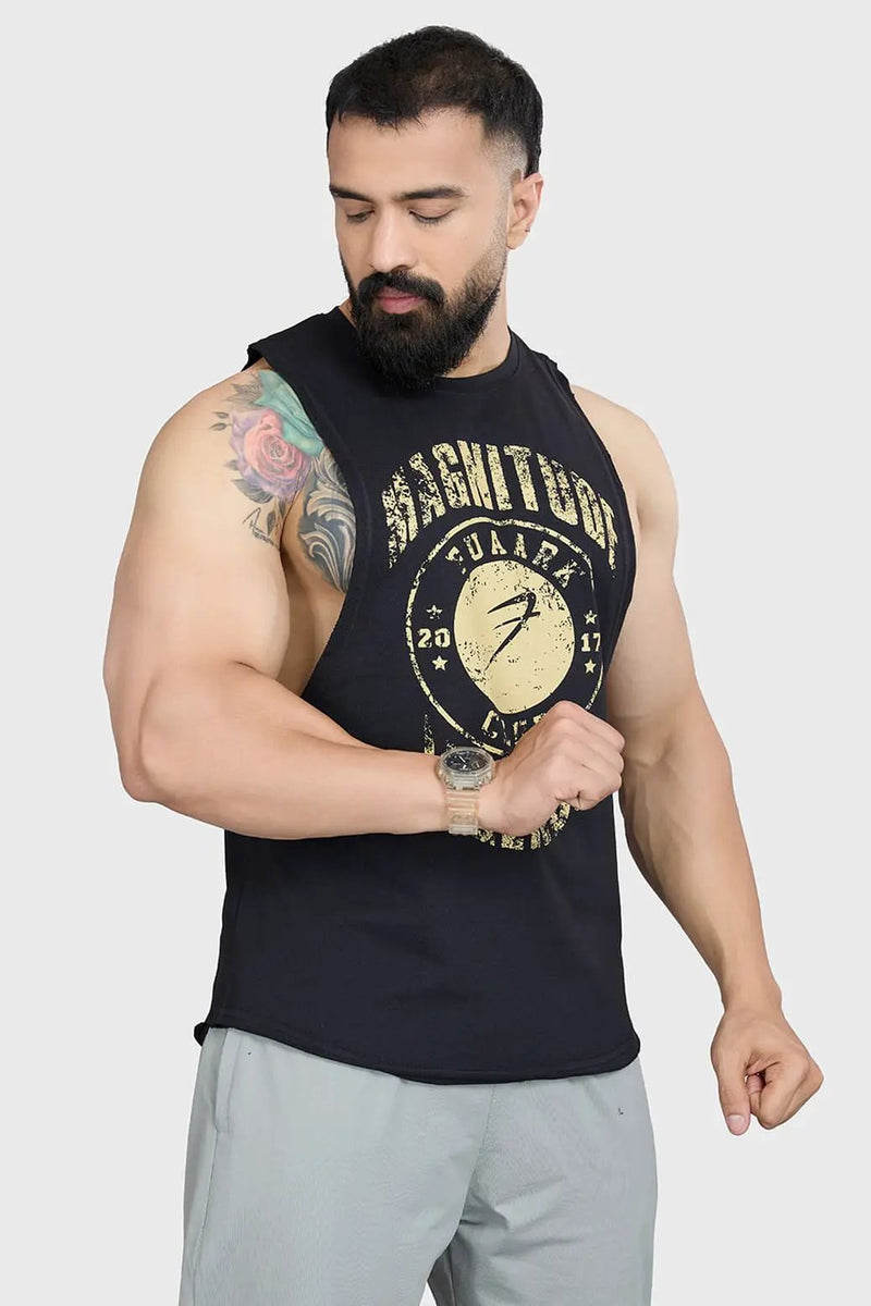 Magnitude Deep Arm Tank Black by Fuaark Nz