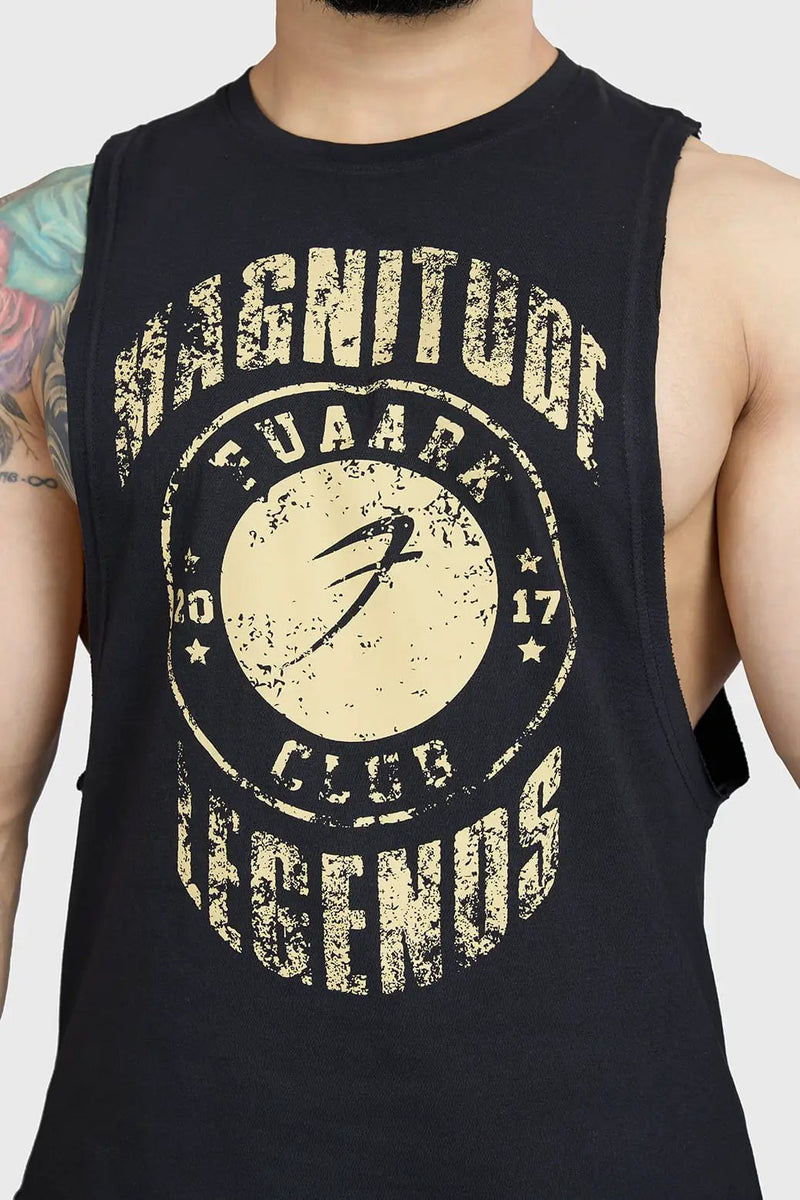 Magnitude Deep Arm Tank Black by Fuaark Nz