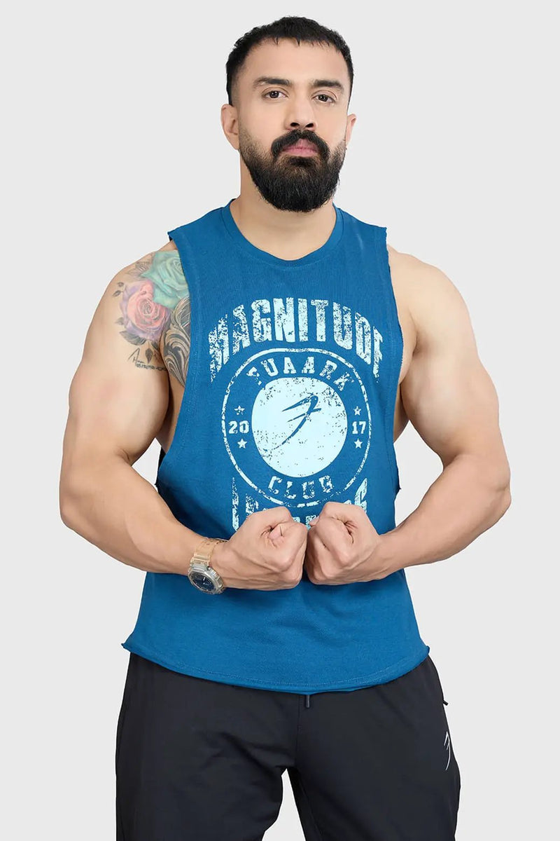 Magnitude Deep Arm Tank Teal by Fuaark Nz