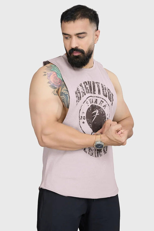 Magnitude Deep Arm Tank Beige by Fuaark Nz
