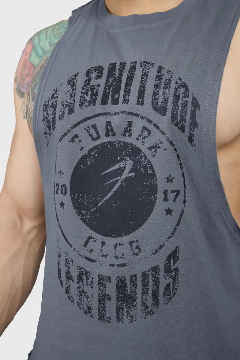 Magnitude Deep Arm Tank Grey by Fuaark Nz