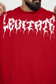 Levitate Oversized T-shirt Red by Fuaark Nz