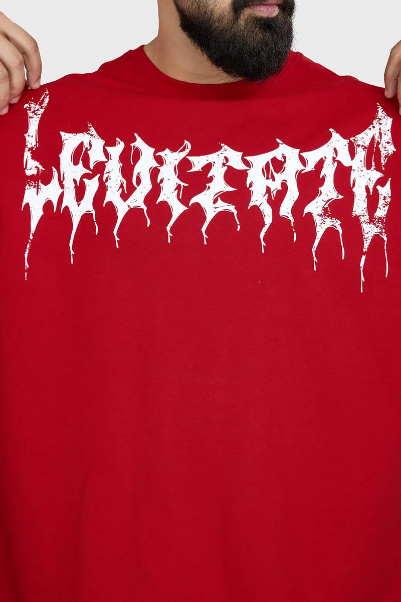 Levitate Oversized T-shirt Red by Fuaark Nz