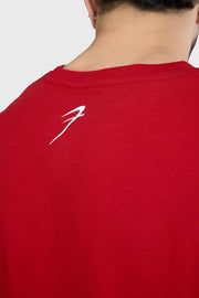 Levitate Oversized T-shirt Red by Fuaark Nz