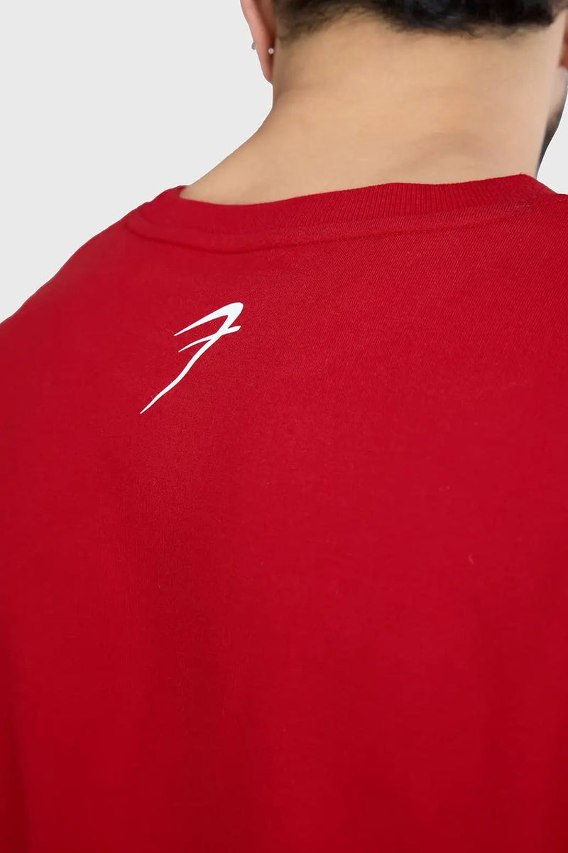 Levitate Oversized T-shirt Red by Fuaark Nz