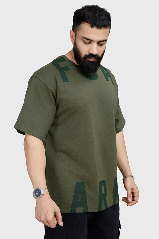Refined Oversized T-shirt Olive by Fuaark Nz