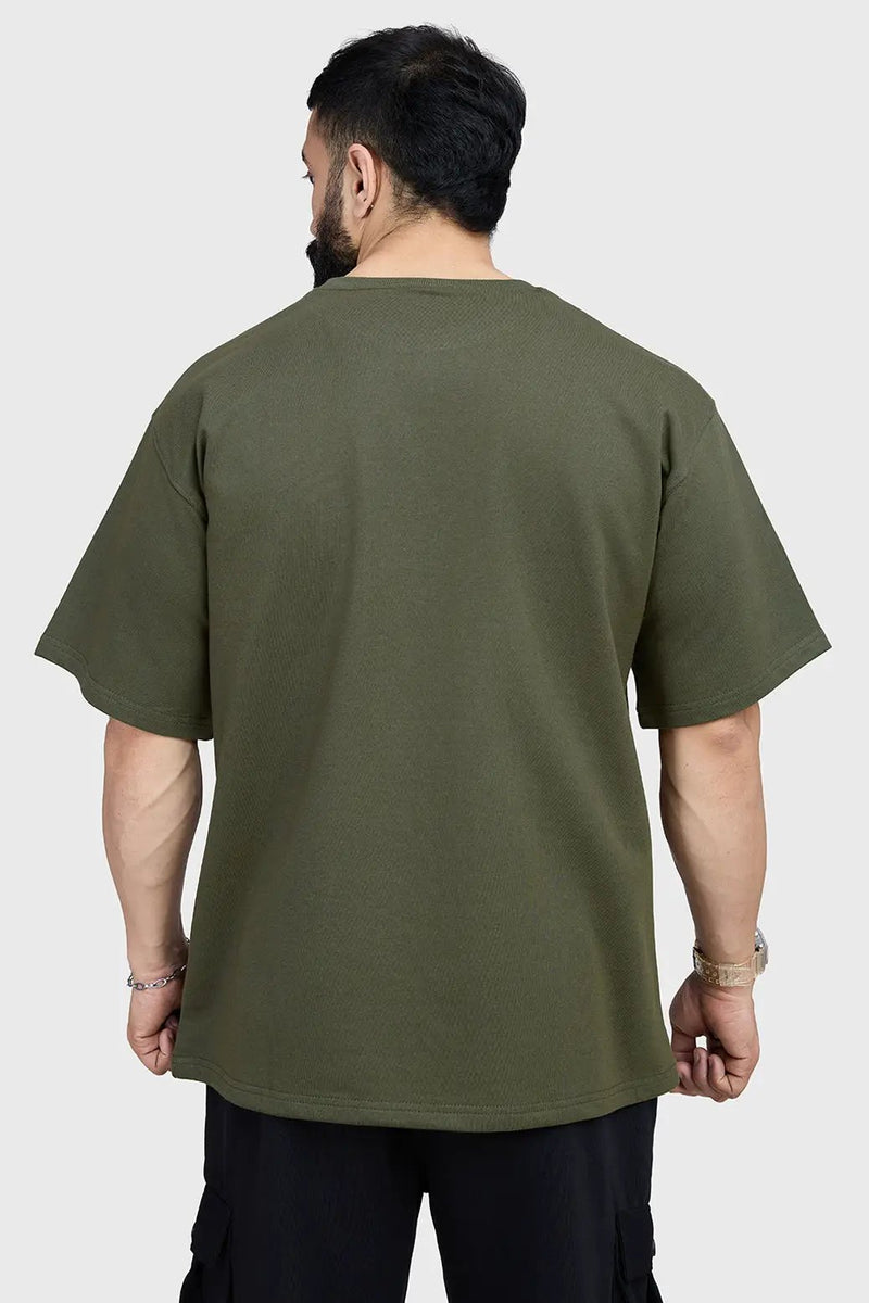 Refined Oversized T-shirt Olive by Fuaark Nz