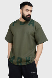 Refined Oversized T-shirt Olive by Fuaark Nz