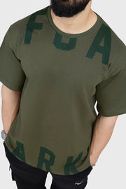 Refined Oversized T-shirt Olive by Fuaark Nz