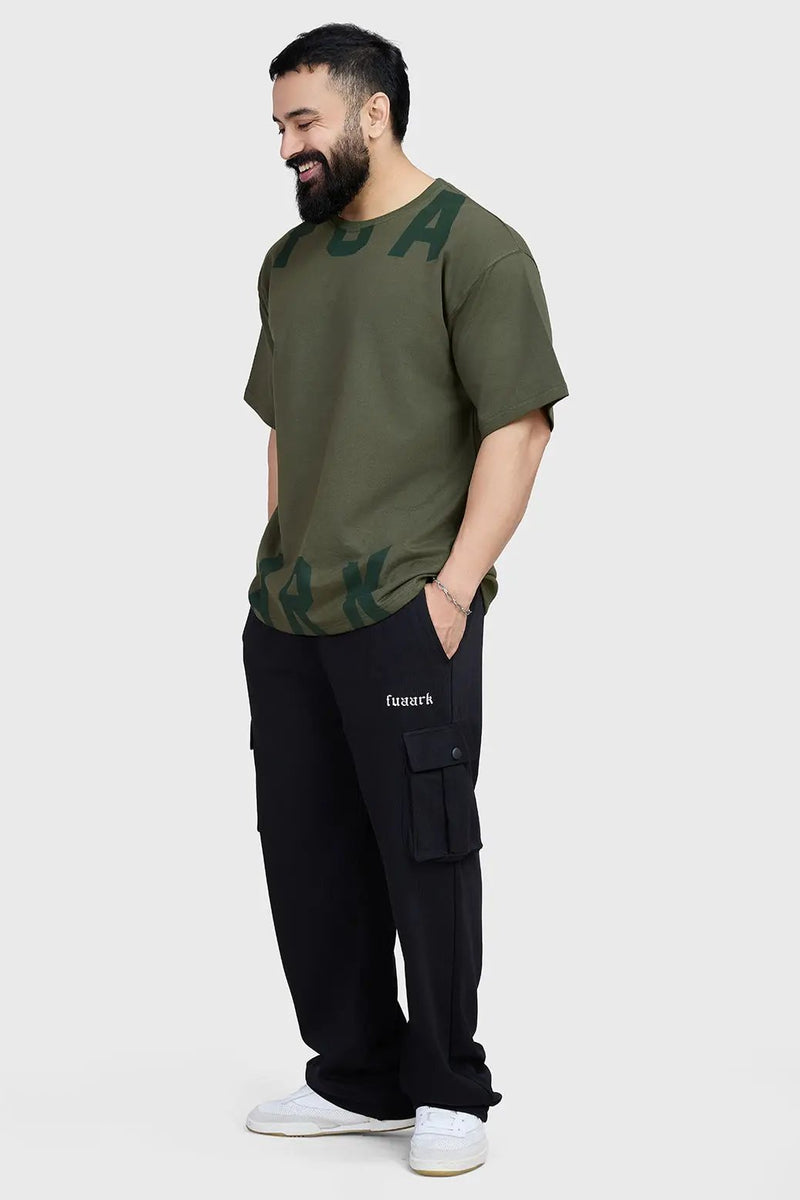 Refined Oversized T-shirt Olive by Fuaark Nz