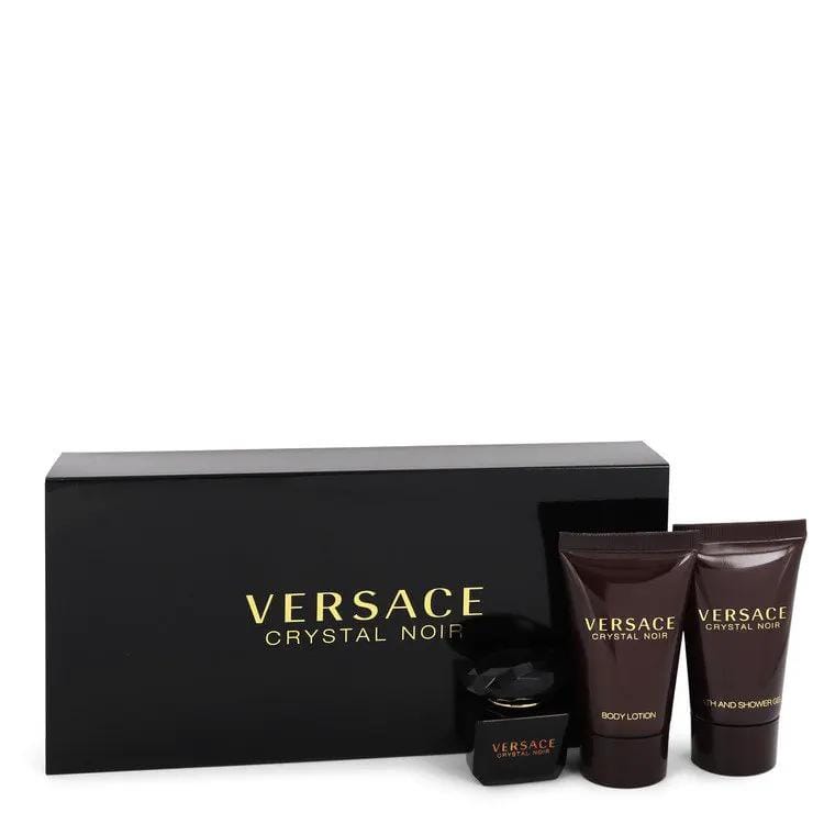 Brands HD Gift Set - .17 oz Mini EDT + .8 oz Shower Gel + .8 oz Body Lotion Crystal Noir Gift Set - .17 oz Mini EDT + .8 oz Shower Gel + .8 oz Body Lotion by Versace -- Crystal Noir Gift Set - .17 oz Mini EDT + .8 oz Shower Gel + .8 oz Body Lotion by Versace --