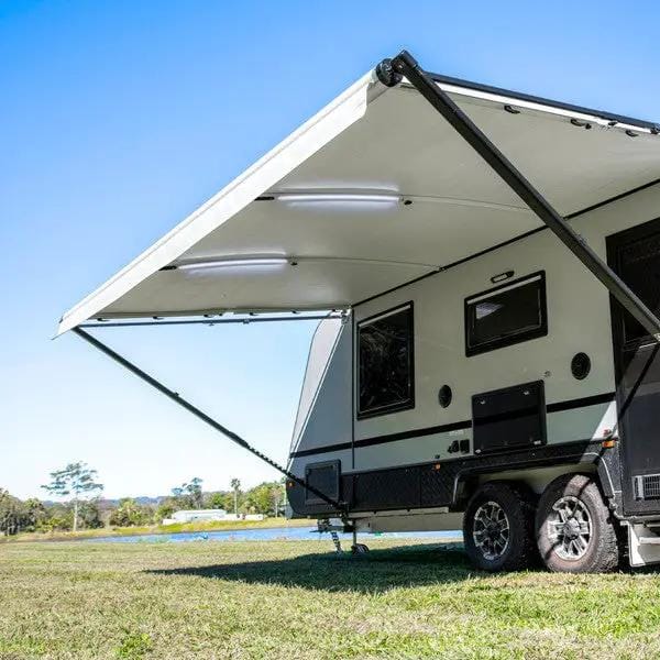 Aussie Traveller Aussie Traveller Curved Roof Rafter with Led - White Aussie Traveller Curved Roof Rafter with Led - White