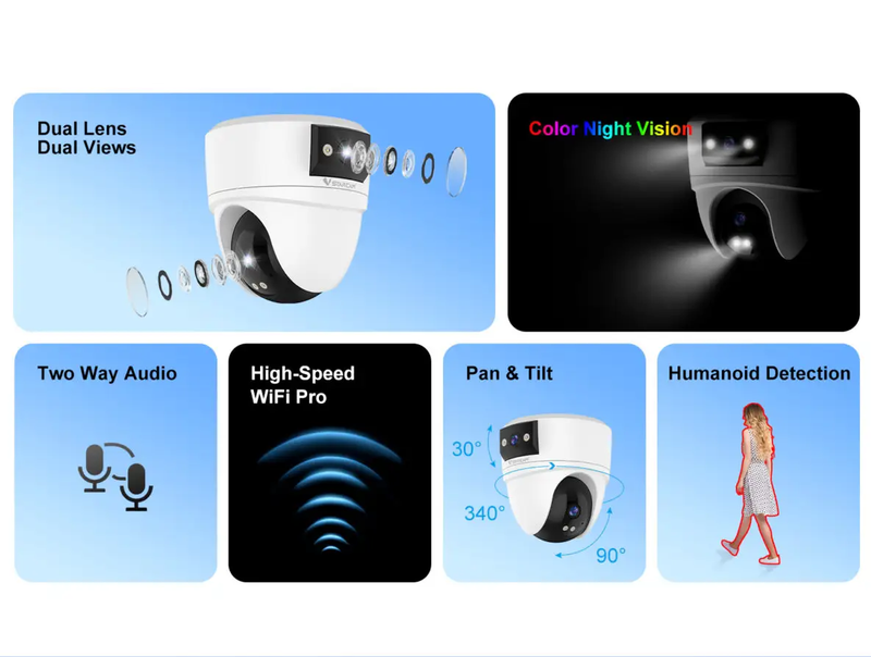 Vstarcam Security Camera Dual Lens by salelink.co.nz