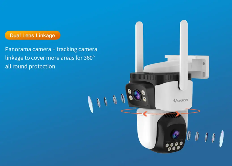 Vstarcam Outdoor Security Camera Dual Lens by salelink.co.nz