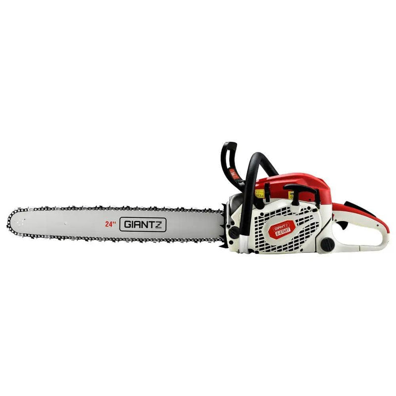 SportZone.co.nz Tools > Power Tools > Chainsaws Giantz 65cc Petrol Chainsaw 24 Inch Bar Chain Saw Tree Pruner 2 Stroke E-Start Giantz 65cc Petrol Chainsaw 24 Inch Bar Chain Saw Tree Pruner 2 Stroke E-Start