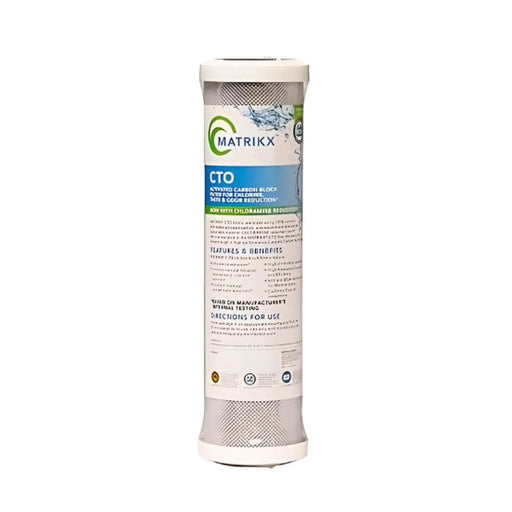 MATRIKX CTO Carbon Block Filter - 10" Standard, 5 or 1 Micron, PFAS and Chloramine Reduction NZ by Filtration Station NZ