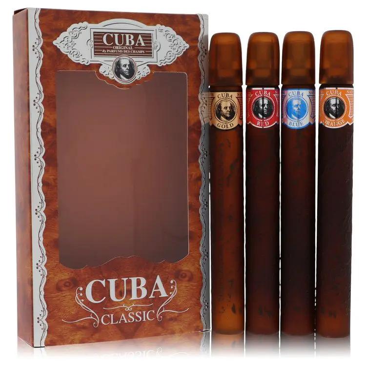 Cuba Gold Gift Set - Cuba Variety Set includes All Four 1.15 oz Sprays, Cuba Red, Cuba Blue, Cuba Gold and Cub by Fragluxe -- by Brands HD