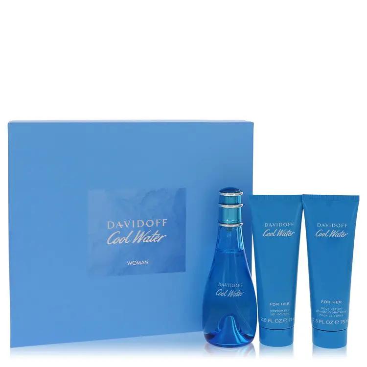Brands HD Gift Set - 3.4 oz Eau De Toilette Spray + 2.5 oz Body Lotion + 2.5 oz Shower Breeze Cool Water Gift Set - 3.4 oz Eau De Toilette Spray + 2.5 oz Body Lotion + 2.5 oz Shower Breeze by Davidoff -- Cool Water Gift Set - 3.4 oz Eau De Toilette Spray + 2.5 oz Body Lotion + 2.5 oz Shower Breeze by Davidoff --