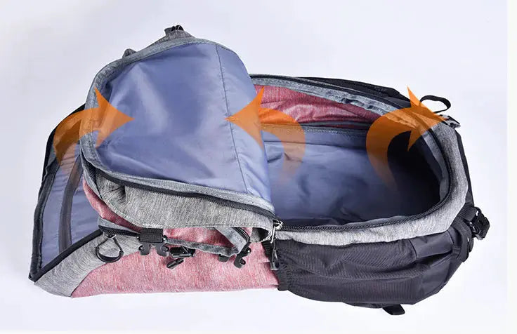 50L Nylon Hiking Backpack - Lightweight Outdoor Sports Pack with Embroidered Design | Adventure Rucksack by Mead's Supply & Equipment Outfitters limited
