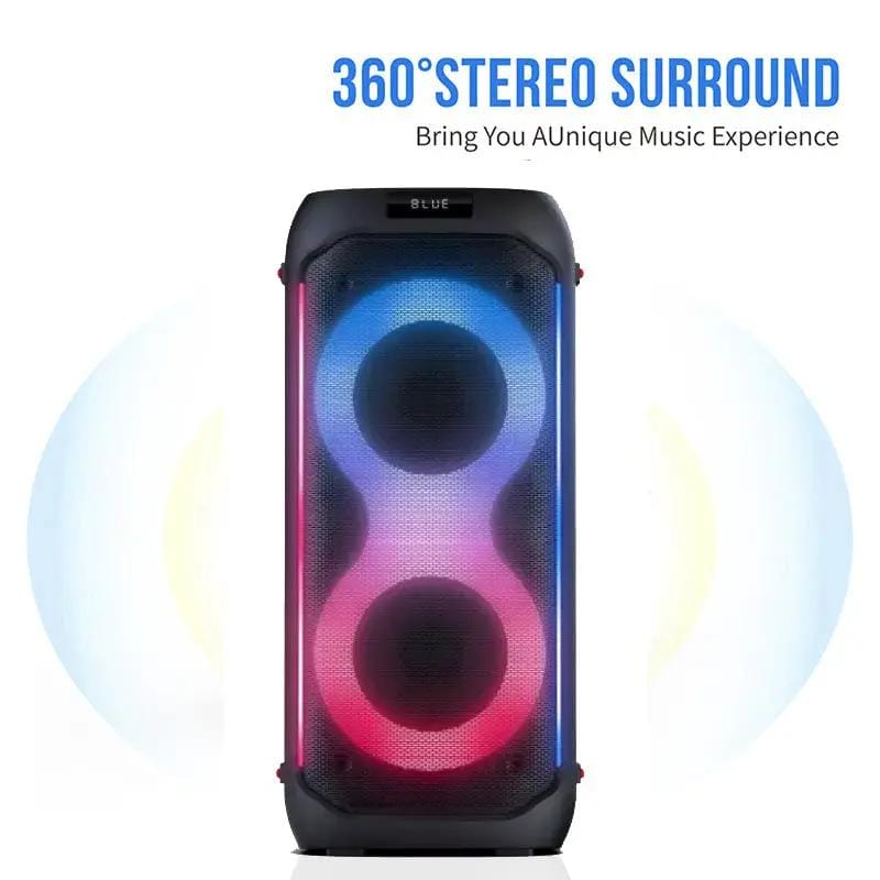 Kiwi Grab Kiwi Grab Bluetooth party speaker with microphone 2 x 6.5″ bass Partybox 610 Bluetooth party speaker with microphone 2 x 6.5″ bass Partybox 610
