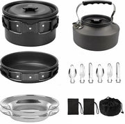 g8buynz Camping Cookware Kit Aluminum Cooking Pots Water Kettle Pans Set with Stove Kettle Camping Cookware Kit Aluminum Cooking Pots Water Kettle Pans Set with Stove Kettle