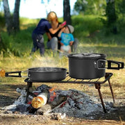 g8buynz Camping Cookware Kit Aluminum Cooking Pots Water Kettle Pans Set with Stove Kettle Camping Cookware Kit Aluminum Cooking Pots Water Kettle Pans Set with Stove Kettle
