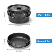 g8buynz Camping Cookware Kit Aluminum Cooking Pots Water Kettle Pans Set with Stove Kettle Camping Cookware Kit Aluminum Cooking Pots Water Kettle Pans Set with Stove Kettle