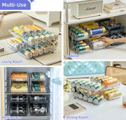 g8buynz 2 pack 2-Tier infinite Telescopic Beverage Storage Organizer Automatic Rolling 2 pack 2-Tier infinite Telescopic Beverage Storage Organizer Automatic Rolling