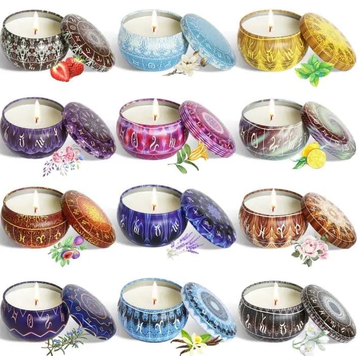 g8buynz Scented Candle Sets,12 Pack Aromatherapy Candles,Jar Candle Sets Scented Candle Sets,12 Pack Aromatherapy Candles,Jar Candle Sets