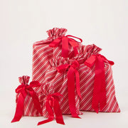 Waste Free Celebrations Fabric Gift Bags Candy Cane (Reusable Gift Bag Set) Candy Cane (Reusable Gift Bag Set)