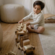 Wooden Car Transport Truck - QToys | Wooden Toy NZ by Curious Moonbeam